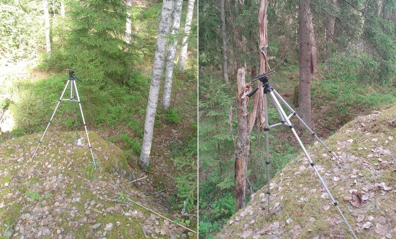 “GNSS measurements with a smart phone on tripod”