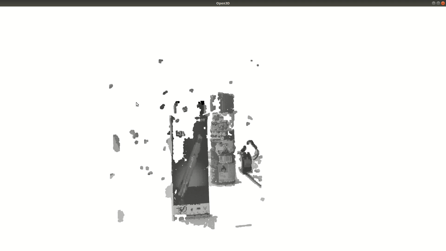 “Point cloud in Open3D.